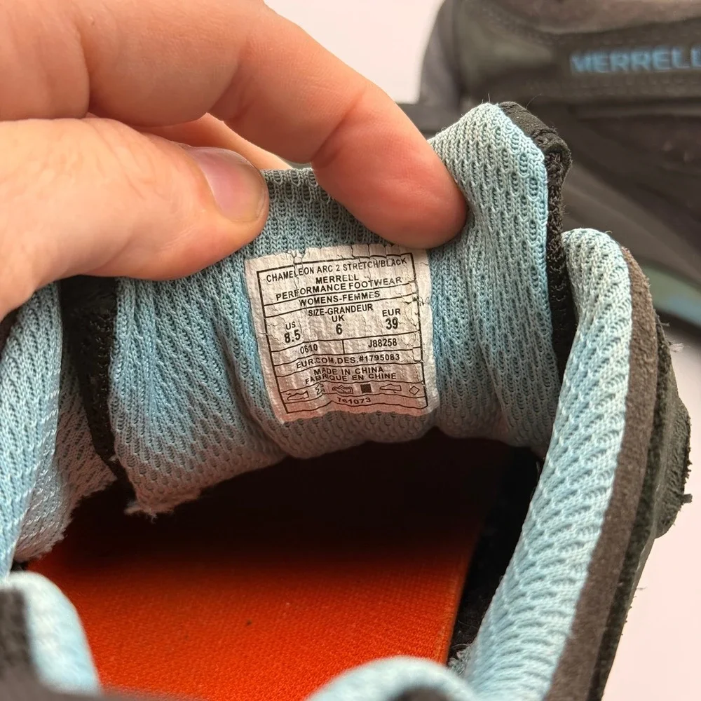 Merrell Women's Brown and Light Blue Athletic Trail Shoes